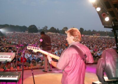 View from the back of the stage as Charley Pride performs at the Havelock Jamboree. Look at that crowd! It would appear that people still like good traditional country music!
